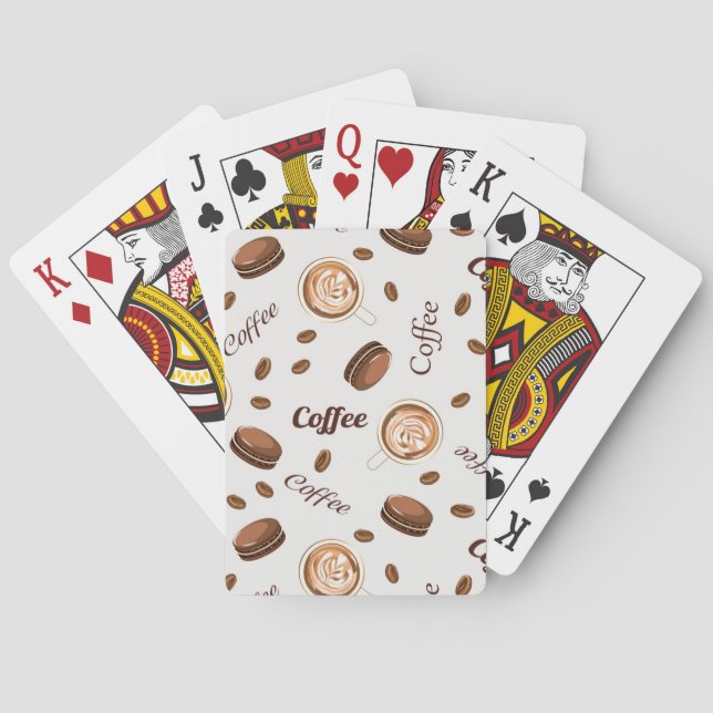 Coffee pattern playing cards (Back)