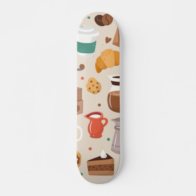 Coffee pattern skateboard (Front)