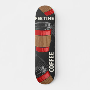 Coffee pattern skateboard