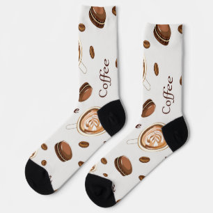 Coffee pattern socks