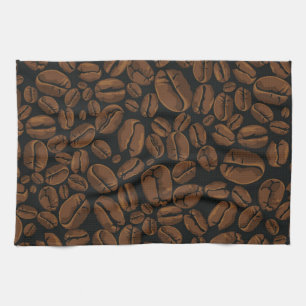 Coffee pattern tea towel