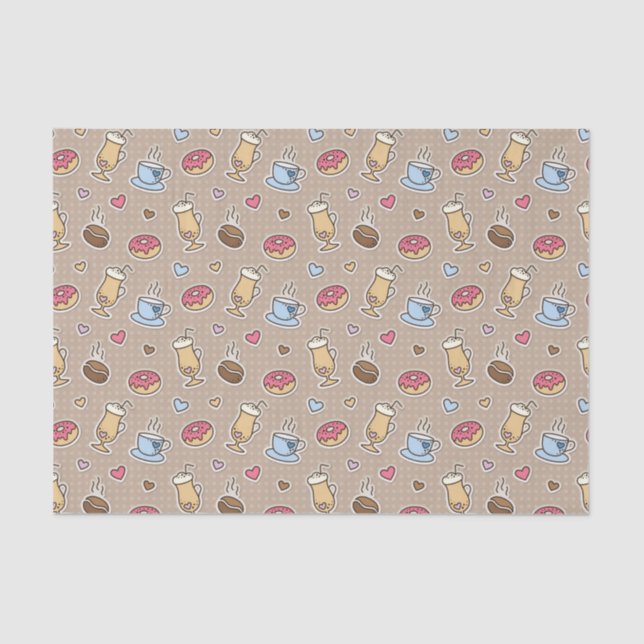 Coffee pattern tissue paper (Front)