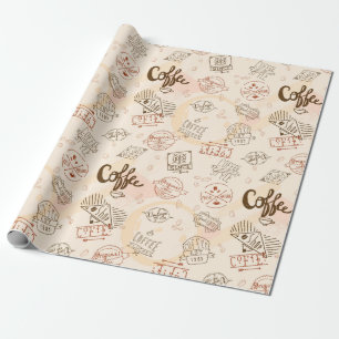 Coffee  Pattern Wrapping Paper