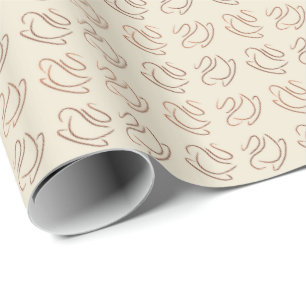 coffee pattern wrapping paper
