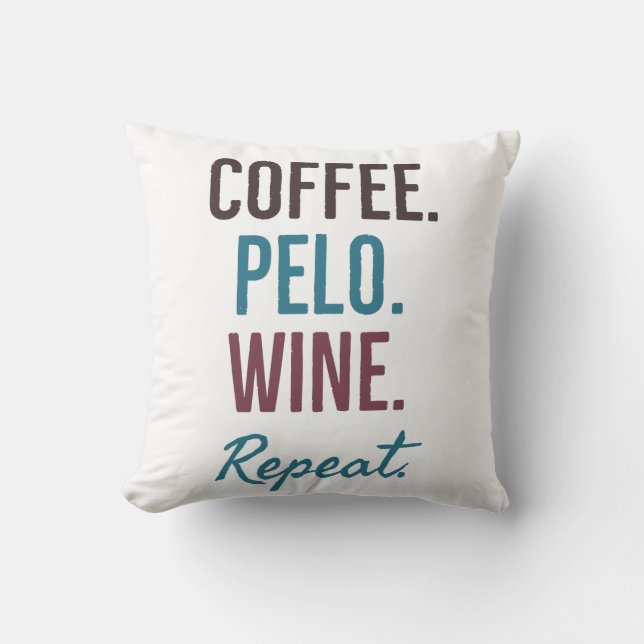 Coffee pelo wine repeat cushion (Front)