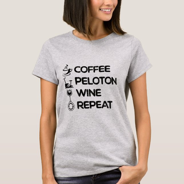 Coffee Pelo Wine Repeat T-Shirt (Front)