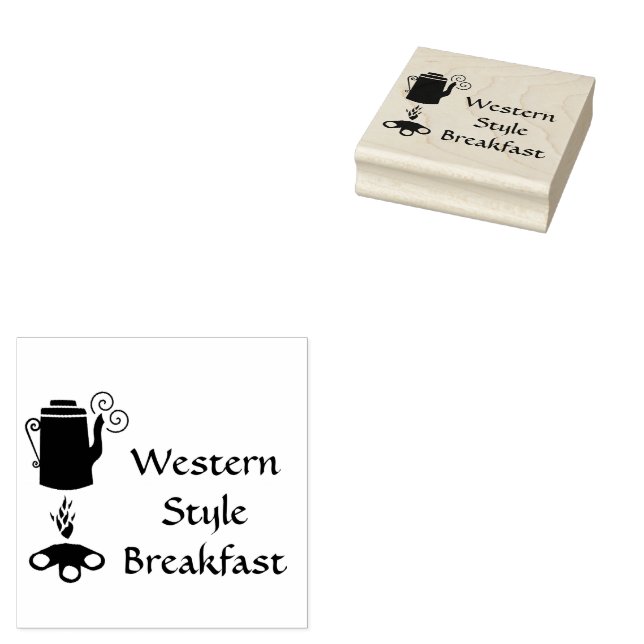 Coffee Percolator the Western Style Breakfast Rubb Rubber Stamp (Stamped)