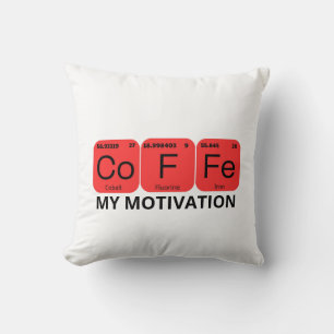 Coffee Periodic Table Element Cushion