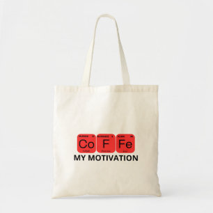Coffee Periodic Table Element Tote Bag