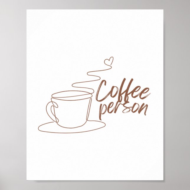 Coffee person text design poster (Front)