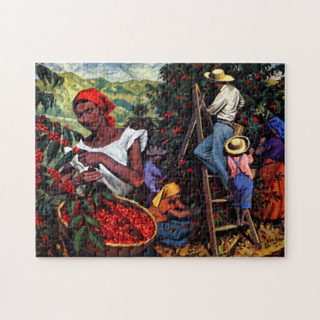 "Coffee Pickers" Jigsaw Puzzle (Horizontal)