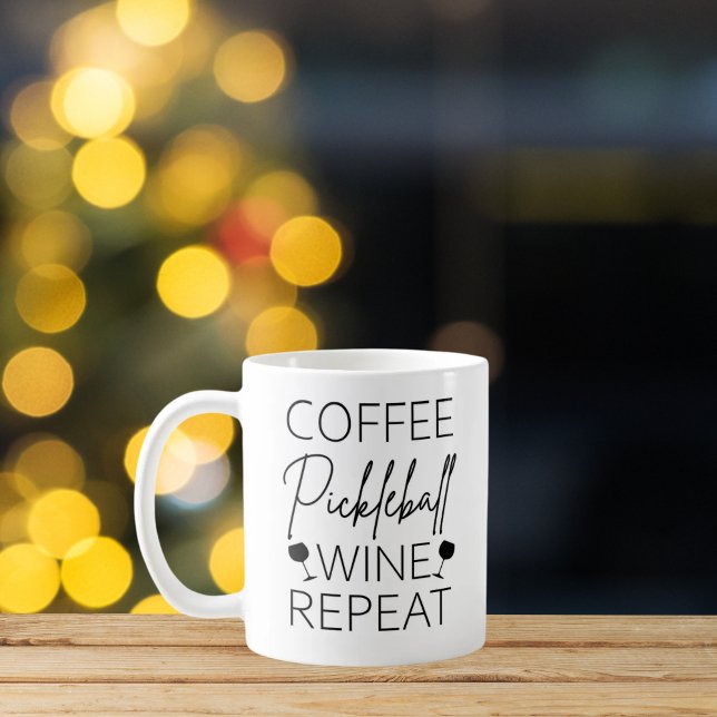 Coffee Pickleball Wine Repeat Mug (Creator Uploaded)
