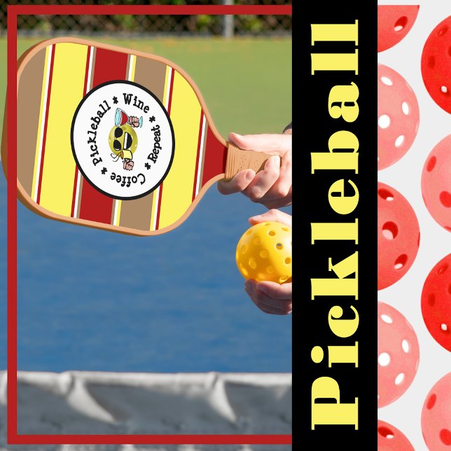 Coffee, Pickleball, Wine, Repeat Pickleball Addict Pickleball Paddle (Creator Uploaded)
