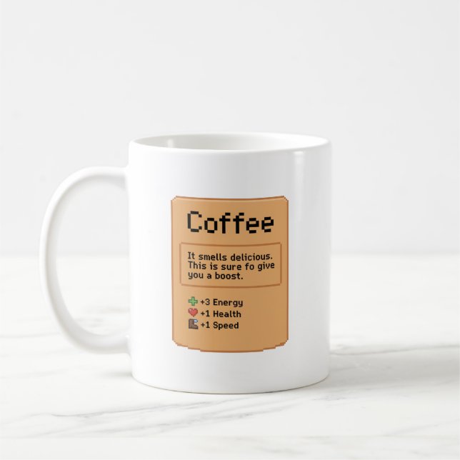 Coffee Pixel Art RPG Item Mug (Left)
