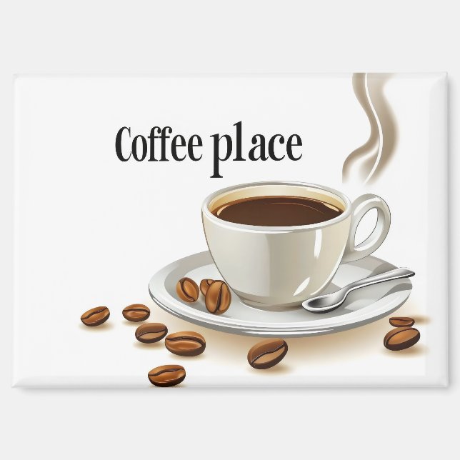 Coffee Place Coffee Beans Magnet (Front)
