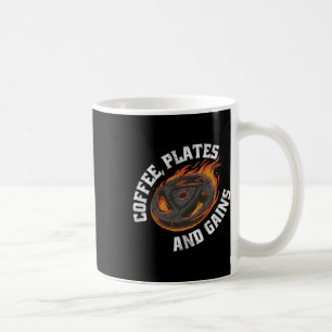 Coffee Plates Gains Gym Outfit Weightlifting Worko Mug