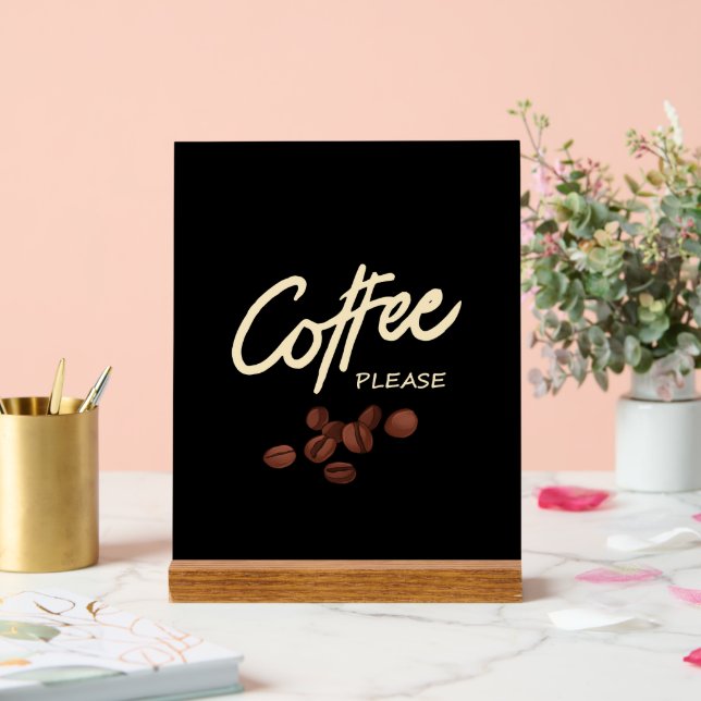 Coffee Please Coffee Lover Acrylic Sign (Wedding)