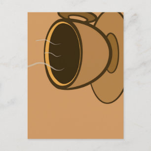 Coffee, please! Large Print Horizontal Postcard
