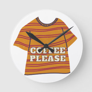 coffee please round clock