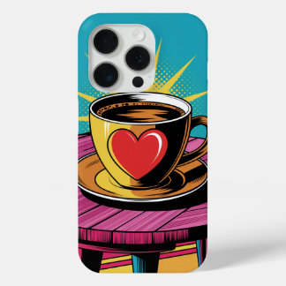 Coffee Pop art iPhone 15 Pro Case