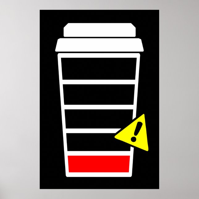Coffee poster, Low Caffeine, ICONS, black, Poster (Front)