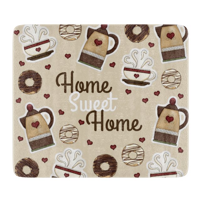 Coffee Pot and Cup Cutting Board (Front)