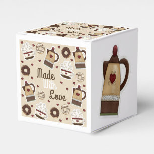 Coffee Pot and Cup Homemade Cake Favour Box