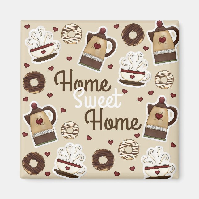 Coffee Pot and Cup Magnet (Front)