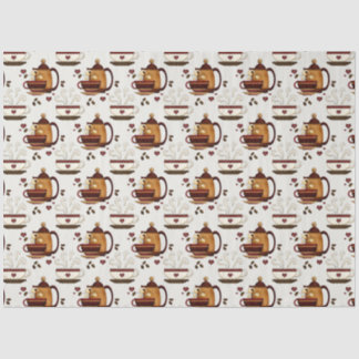 Coffee Pot & Cups Cute Pattern Decoupage  Tissue P Paper