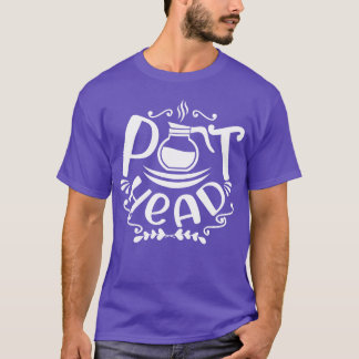 Coffee Pot Head Fun Coffee Quotes Coffee Love boy T-Shirt
