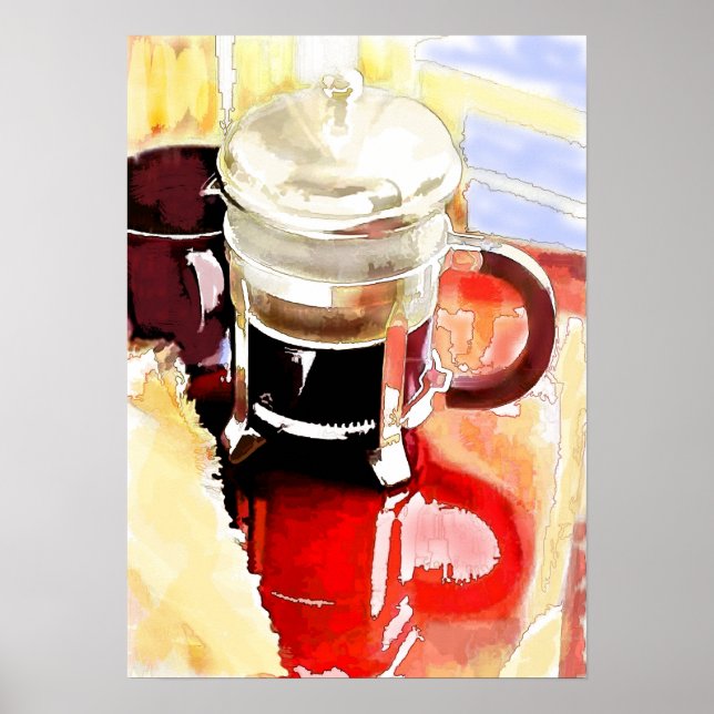 Coffee Pot on the Table Poster (Front)