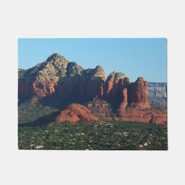 Coffee Pot Rock I in Sedona Arizona Doormat (Front)