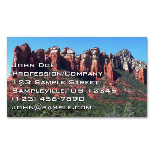 Coffee Pot Rock II in Sedona Arizona Magnetic Business Card