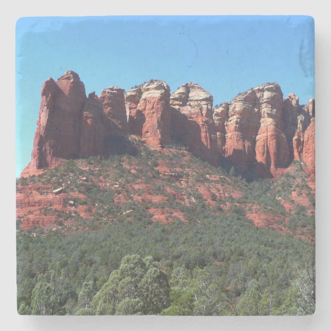 Coffee Pot Rock II in Sedona Arizona Stone Coaster (Front)