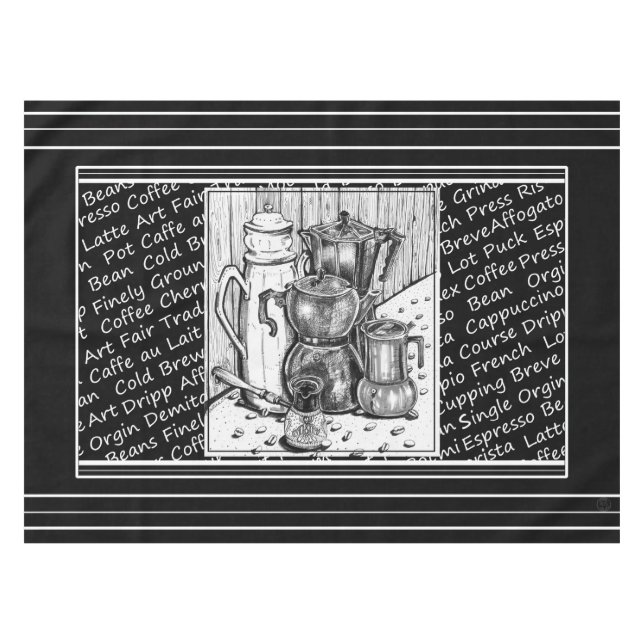 Coffee Pot Table Cloth (Front (Horizontal))