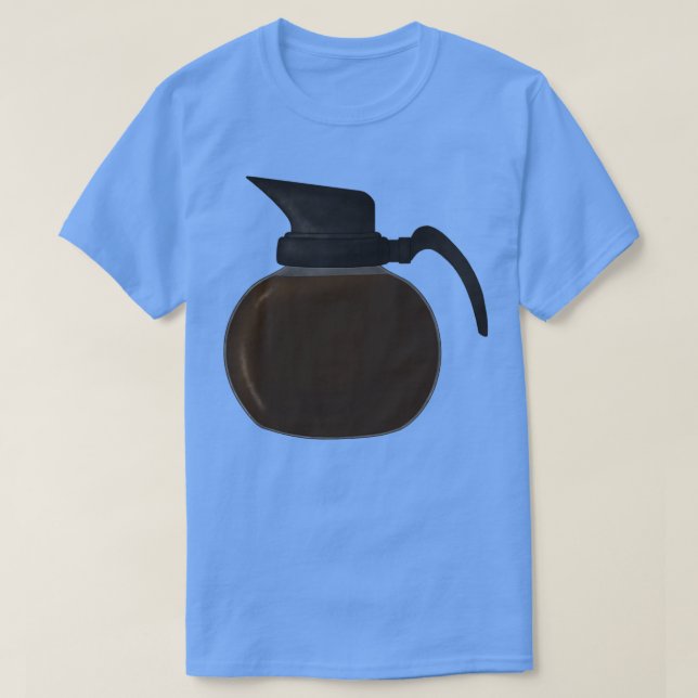 Coffee Pot w Black Lid T-Shirt (Design Front)
