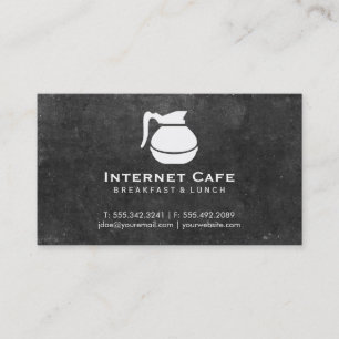 Coffee Pot (white), slate Business Card