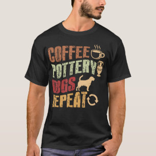 Coffee Pottery Dogs Clay Handmade Ceramics Artist T-Shirt