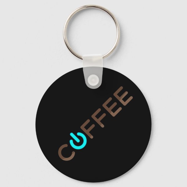 Coffee Power (Blue) Key Ring (Front)