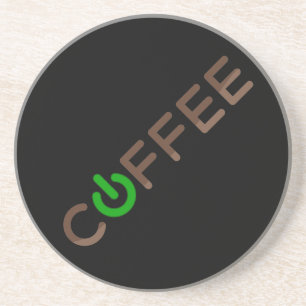 Coffee Power (Green) Coaster