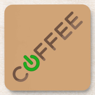 Coffee Power (Green) Coaster