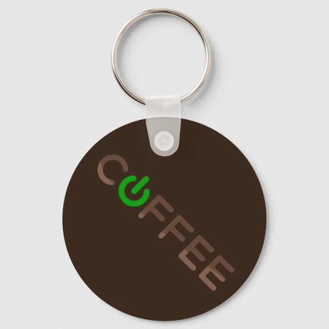 Coffee Power (Green) Key Ring (Front)