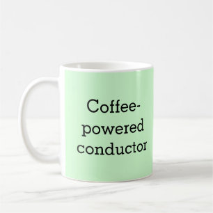 Coffee-Powered Conductor Musician's Personalised Coffee Mug