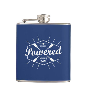 Coffee Powered Machine Kayak Hip Flask