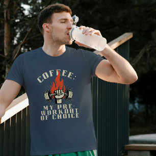 Coffee Pre-Workout Black Red Grunge Fitness T-Shirt