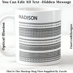 Coffee Preference Hidden Message Name 101B Modern Mug