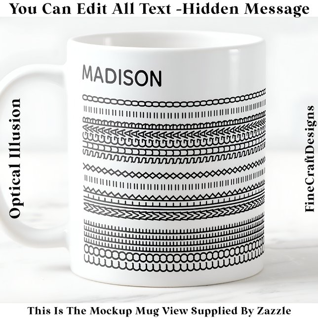 Coffee Preference Hidden Message Name 101B Modern Mug (Creator Uploaded)