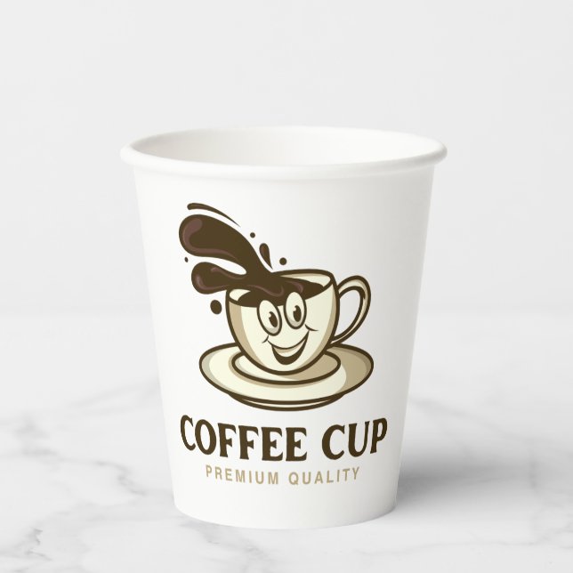 Coffee premium  paper cups (Front)