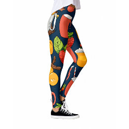 Coffee Print Leggings Coffee Gift for Her