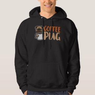 Coffee Pug Dog Is Love, I Love My Pug Baby, Pet Lo Hoodie